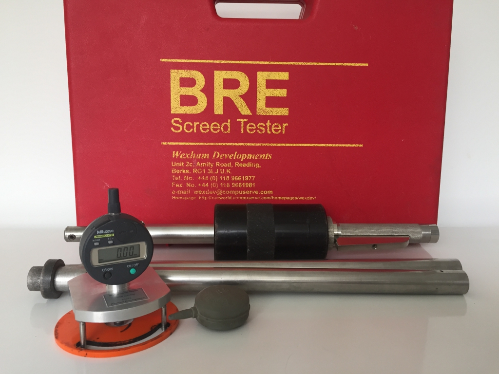 BRE screed tester with case
